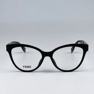 NEW Fendi FE50026I 001 Black Cat Eye Women Eyeglasses FE 50026I